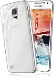 moex Aero Case kompatibel mit Samsung Galaxy S5 Mini - Hülle aus Silikon, komplett transparent, Klarsicht Handy Schutzhülle Ultra dünn, Handyhülle durchsichtig einfarbig,