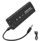 EasyULT 3 in 1 Bluetooth 5.0 Transmitter Empfänger, Wireless Adapter Audio Sender/Receive mit 3.5mm Audio Kabel für Kopfhörer Lautsprecher Radio Auto TV PC Laptop, 10M D