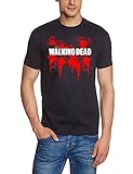 Coole-Fun-T-Shirts Herren The Walking Dead Bloody Hand T-Shirt, Schwarz, L