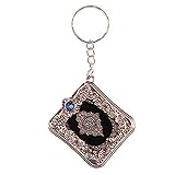 Ruluti Mini Quran Buch Koran Anhänger Muslim Keychain Tasche Geldbörse Auto Dekor Key Schnalle Arabisch Keychain Zubehör Anhäng