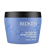 Redken Extreme Strength Builder Plus Maske, Aufbau-Kur mit Ceramiden, Haarmaske für geschädigtes Haar, Anti-Haarbruch Hair Treatment, Haarpflege für alle Haartypen, 250