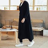 NXYJD Männer lange beiläufige mit Kapuze Trenchcoat Cardigan Jacke Oberbekleidung Mantel Frühling Herbst männlich lose Hoody Harujuku lang dünn Jakcet (Color : A, Size : 2XL code)