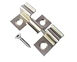 ZIAS 100 Edelstahl Terrassenclips Clips Klammer WPC Dielen Terrassendielen inkl. Schrauben (Klemmbereich 8mm)