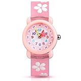 Kinder Uhr, Armbanduhr für Kinder Mädchen, 30M wasserdichte Analog Quarzuhr, 3D Cute Cartoon Uhr, Digitale Kinderuhr, Teaching Handgelenk Uhren mit Silikon Armband, Kids Watch.-R
