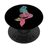 Glitzer-Meerjungfrau. PopSockets mit austauschbarem PopGrip