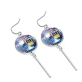 Hand zeichnen alte Straßenbahn Baumeln Sie Ohrringe für Frauen Mädchen Geburtstag Weihnachten Freunde Geschenk