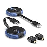 HDMI Wireless Transmitter and Receiver,4k/5G HDMI Drahtlos Ubertragen und Empfänger 50M Entfernungs mit Externer Antenne für TV-Streaming, Multi-Kamera-Produk