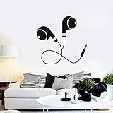 Vinyl Musik Kopfhörer Elektronische Kopfhörer Home Wanddekoration Wandbild Aufkleber A1 42X41CM