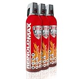 XENOTEC Premium Feuerlöschspray – 3er Set - 750ml – Stopfire – Autofeuerlöscher – REINOLDMAX – wiederverwendbar – geeignet für Fettbrände – 3 x 750g