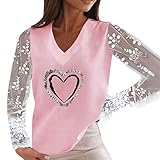 damentunika v Ausschnitt Damen gelb Langarmshirt Shirt Damen Langarm Oversize holzfällerhemd Damen Vogue Shirt Kaschmir Pullover Damen Longpullover für Damen F