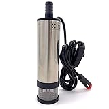 DollaTek 12v 51mm Tauchpumpe, Autoöl-Kraftstofftransferpumpe für Wasserdieselflüssigkeit, Fahrzeugpumpe aus Edelstahl mit Zigarettenanzünder und abnehmbarem F