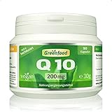 Coenzym Q10, 200 mg reines Q10 (!), extra hochdosiert, 90 Kapseln, vegan - hergestellt durch natürliche Fermentation. OHNE künstliche Zusätze, ohne Gentechnik