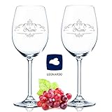 2x Leonardo Weingläser Vintage Weinranke graviert mit Namen & Motiv - Geschenk für Paare - Geschenk für Geburtstag, Jahrestag & zur Hochzeit Farbe Daily
