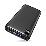 Hiluckey Powerbank 26800mah Hohe Kapazität 18W PD Externer Akku mit LED Display Quick Charge 3.0 Tragbares Ladegerät mit 4 Ports, Kompatibel für iPhone, Samsung Galaxy,