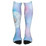 NC Bokeh Background Flower with Wind Blowing Seeds Gardening Plants Fahrradsocken Quarter für Herren & Damen, Radsocken, Bike Socken, Cycling Socks, Rennrad, Mountainbiking, Spinning