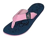 MADSea Damen Zehenstegpantolette Beach Women Zehentrenner dunkelblau rosa, Größe:38 EU