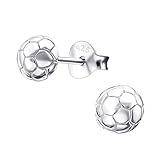 Laimons Mädchen Kids Kinder-Ohrstecker Ohrringe Kinderschmuck Fußball Handball Ball glanz aus Sterling Silber 925