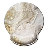 Handballenauflage, bequemes Memory Foam-Mauspad mit Handgelenkstütze, rutschfeste Gummi-Maus-Handgelenkstütze für das Spielen - marbre005