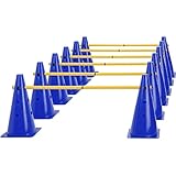 smartpeas 18 Part 45cm Training Equipment Set for Kids in Blue – Dog/Horse Agility Hurdles, Jumps, Poles, Cones +Bag & Frisb