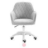 R & R Enterprises Stuhl Velvet Computer Stuhl Chefsessel Höhenverstellbarer Comfy Padded Bürodrehstuhl, Wohnmöbel (Color : Pink, Size : One Size)