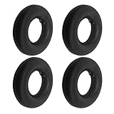 JUSTPING 4 stücke 4.10/3,50-4 410/350-4 EIN FERNSEHER Quad Go Kart 47cc 49cc Chunky 4.10-4 Reifen Innenrohr Fit 3,50-4 4 Reifen-Innenrohr-Roller Zubehör für Elektrofahrzeuge (Color : Black)
