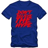 Public Enemy Fan T-Shirt Herren Don´t Belive The Hype Rebellion Hip Hop, Farbe:Blau (Royalblue L190);Größe:M