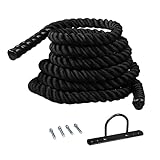 Battle Rope - Undulation Workout-Seil für Fitness und Muskelaufbau. Combat Trainingsseil, 38mm Durchmesser und 9m Länge. - Crossfit-Seil mit Aufbewahrungstasche ink