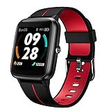 Smartwatch GPS,Fitness Tracker Fitness Armbanduhr Pulsuhr 5ATM Wasserdicht Touch-Farbdisplay Sportuhr Smart Watch Schrittzähler,Stoppuhr Wettervorhersage Schlafmonitor für Herren Damen für iOS