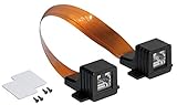 RJ45 Ethernet LAN Tür-/Fensterdurchführung, extrem flach - beidseitig RJ45-Buchse - Gesamtlänge inkl. Stecker 30 cm, Flexible Länge 22,5