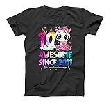 Awesome Since 2011 10 Years Old 10th Birthday Panda Unicorn T-Shirt Sweatshirt Hoodie Tank Top for Men W