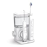 Waterpik Complete Care System 9.0 mit elektrischer Zahnbürste und Munddusche in Combo, 5 Aufsätze, 10 Druckeinstellungen, platzsparend, Weiß (CC-01)