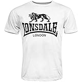 Lonsdale Herren Sport Shorts T-Shirt Promo, weiß, Larg