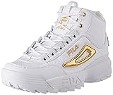 FILA Disruptor Q mid wmn Damen Boot, Weiß (White/Gold), 42 EU