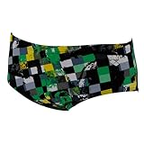 ARENA Herren Badehose Aquashort Watershort Brief Sahogany - Farbe: Green Multi - Größe: 7