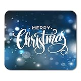 Mouse pad frohe weihnachten schriftzug auf schneeflocke sparkle text happy snow mousepad für notebooks, Desktop-comp