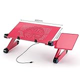 THBEIBEI Laptop Stand Desktop-Erhöhter Kühler Folding Hebe Hoch-Fuss-Auflage Schwimmunterstützungsbasis Bewegliche Multifunktions-Universal- (Color : Rose red, Size : 48 * 24.5cm)