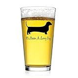 Drinking Divas - It's Been a Long Day - Dackel, lustiges Bierglas, perfekt als Vatertagsgeschenk, Wiener Hund, Biergeschenk, Hunde-Bier, Geschenk für Papa Opa - 473 ml G