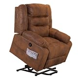 Asukale Elektrisch Relaxsessel Aufstehsessel Fernsehsessel Massagesessel mit Aufstehhilfe Heizung Liegefunktion B