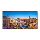 Tulup Glas-Bild Wandbild aus Glas - Wandkunst - Wandbild hinter gehärtetem Sicherheitsglas - Dekorative Wand für Küche & Wohnzimmer 120x60 - Sehenswürdigkeiten & Architektur - Las Vegas USA - B