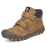 Mishansha Kinder Wanderschuhe Bequeme Sneaker Atmungsaktive Sport Outdoorschuhe Strapazierfähige Laufsohle Braun Gr.29