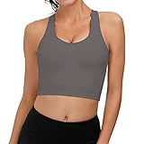 Gepolsterter Sport-BH für Damen, für Fitness, Workout, Weste, Laufen, Bralette, Cami, Tank-Top, Workout, Yoga, Crop Tops, Camisole Weste Tank für Frauen Gr. 48, g