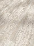 Parador Vinyl Basic 5.3 - Vinylboden Pinie Skandinavisch weiß - Hochwertiger. elastischer Bodenbelag in Holz-Optik. leise und komfortabel mit Klick-Verlegung - mit V-Fug