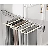 LKP Kleiderschrank Hosenbügel Ausziehbar Beige/Schwarz/Orange Hosen Hängestange Für Garderobe 355x325mm Hosenauszug Rack Für 9 S