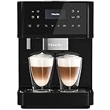 Miele CM 6160 MilkPerfection Kaffeevollautomat – OneTouch for Two, AromaticSystem, 4 Genießerprofile, DoubleShot, WLAN-fähig, LED-Beleuchtung, leichte Reinigung u. v. m. – Obsidianschw