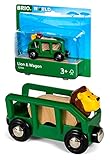 BRIO Bahn 33966 - Tierwaggon Löwe, grü