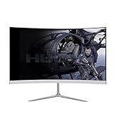 SKTE 24 Zoll 1920×1080p TFT/LCD PC 75Hz HD Curved Gaming Monitor Display Desktop Bildschirm VGA für HDMI Schnittstelle (Color : A, Size : Curved Screen 24inch)