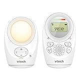 VTech Digitales Audio-Babyphon DM1211 – Mit DECT-Technologie, Gegensprechfunktion, LCD-Lautstärkeanzeige, Temperatursensor, Nachtlicht u. v. m. – Mit Eltern- und Baby