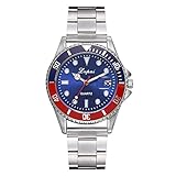 Neu Herren Uhren Mit Edelstahl-Armband Uhr Flache Analog Quarz Mode Wasserdicht Mit Leder Armband Skandinavische Uhr In Silber Mit Blau Ziffernb
