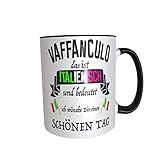 Kaffeetasse Vaffanculo Italienisch freche Tasse Kaffeetasse Tasse Becher Italien Italiener Geschenk I