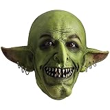 PartyHop Gnome masken Latex Vollkopf Kobold Maske Gummi Realistische Gnom Kostüm für Halloween Karneval Kostüm Party Parade (Grün)
